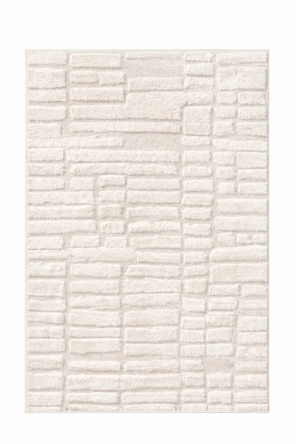 Block Ivory rug – flat textile view