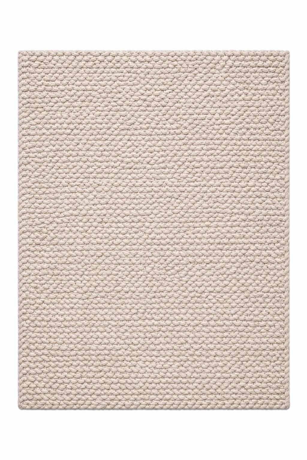 Braided Cream rug – flat textile view