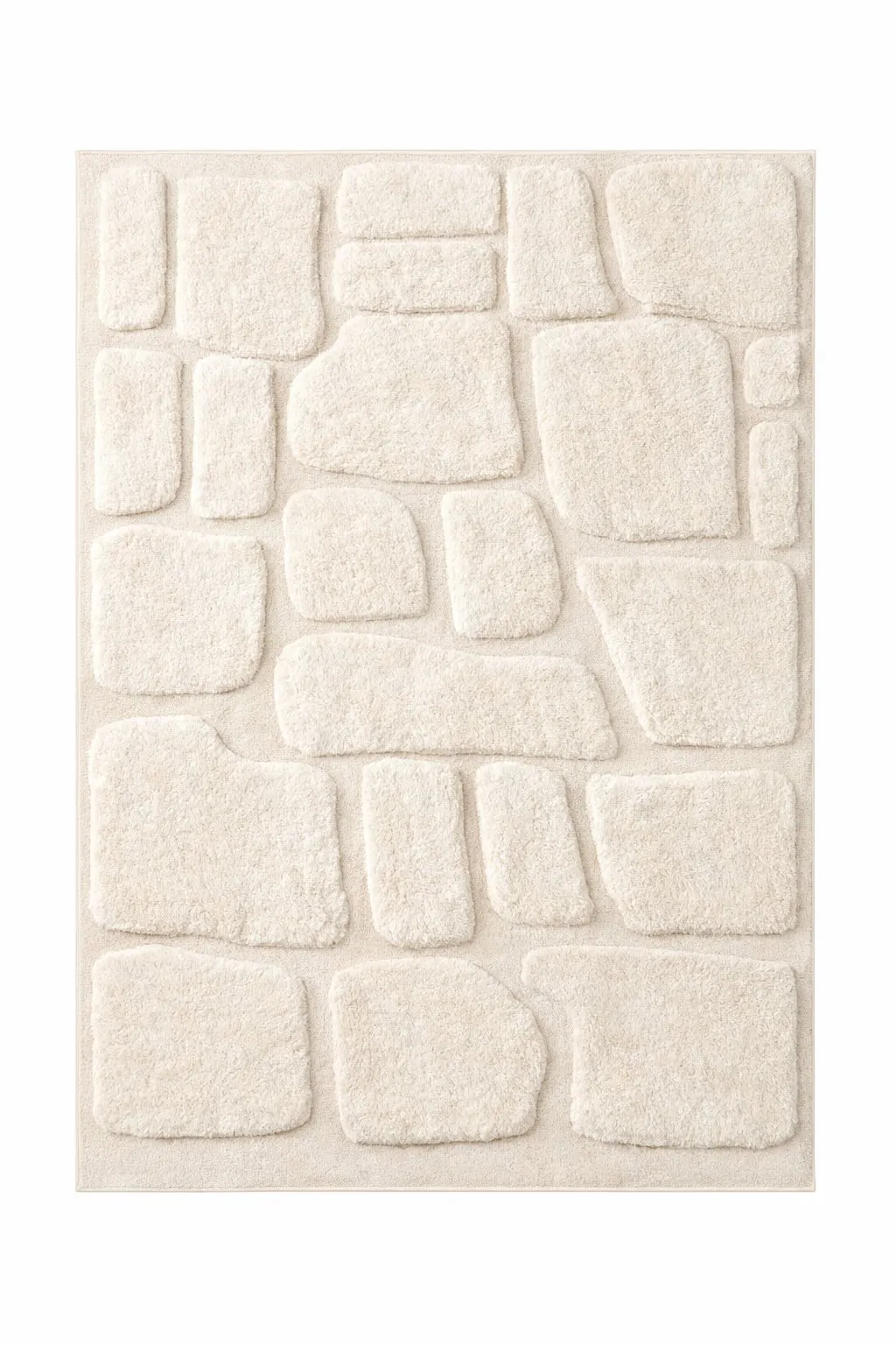 Cobble Cream rug – flat textile view
