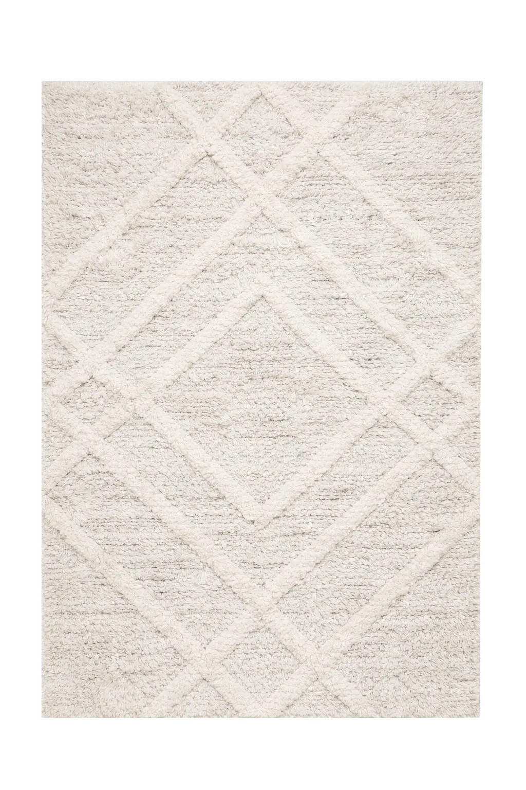 Trellis Cream rug – flat textile view